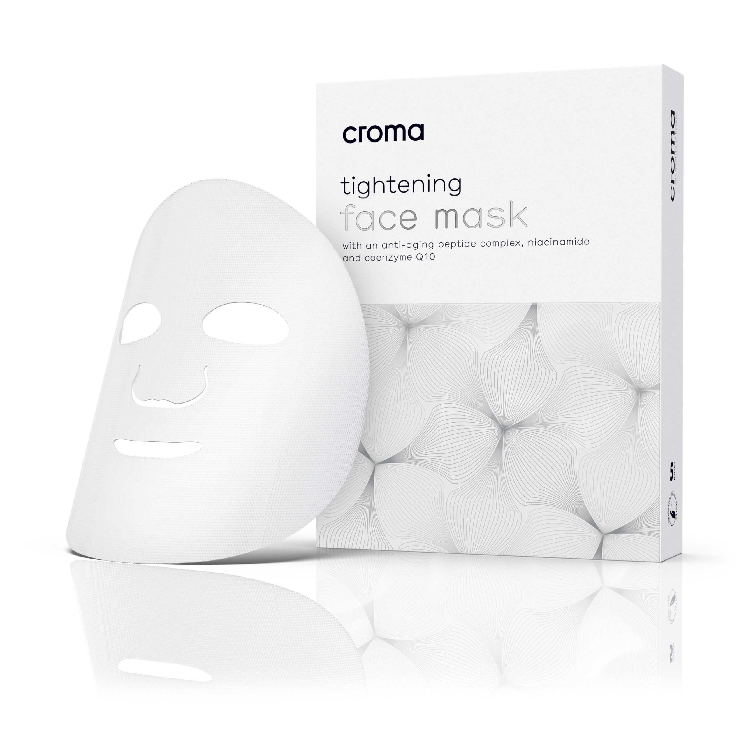Croma Tightening Face Mask ( 5 masks/pack) with an anti-ageing peptide complex, niacinamide and coenzyme Q10