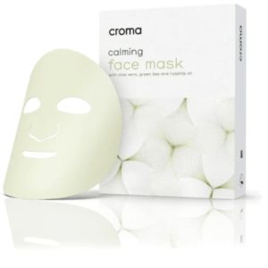 Croma Calming Face Mask ( 8 masks/package) with aloe vera, green tea & rosehip oil