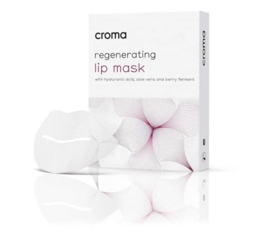 Croma Regenerating Lip Mask ( 8 masks / pack)  with hyaluronic acid, aloe vera & berry ferment