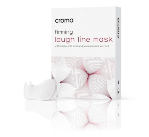 Croma Firming laugh line mask ( 8 masks /pack) with hyaluronic acid and pomegranate extract firming care for the nasolabial folds